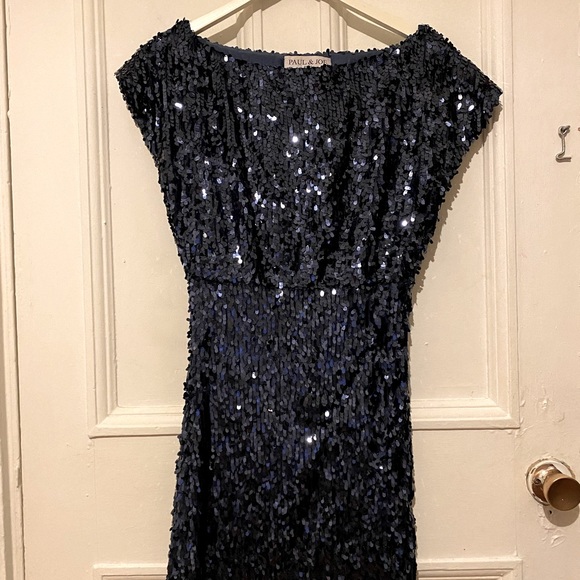 Paul & Joe Blue Sequined Dress - Size 4 - Perfect party dress - Picture 1 of 7